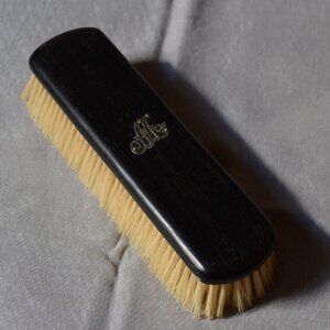 Antique - French - Ebony - Clothing - Brush - "M" monogram - 1900s.